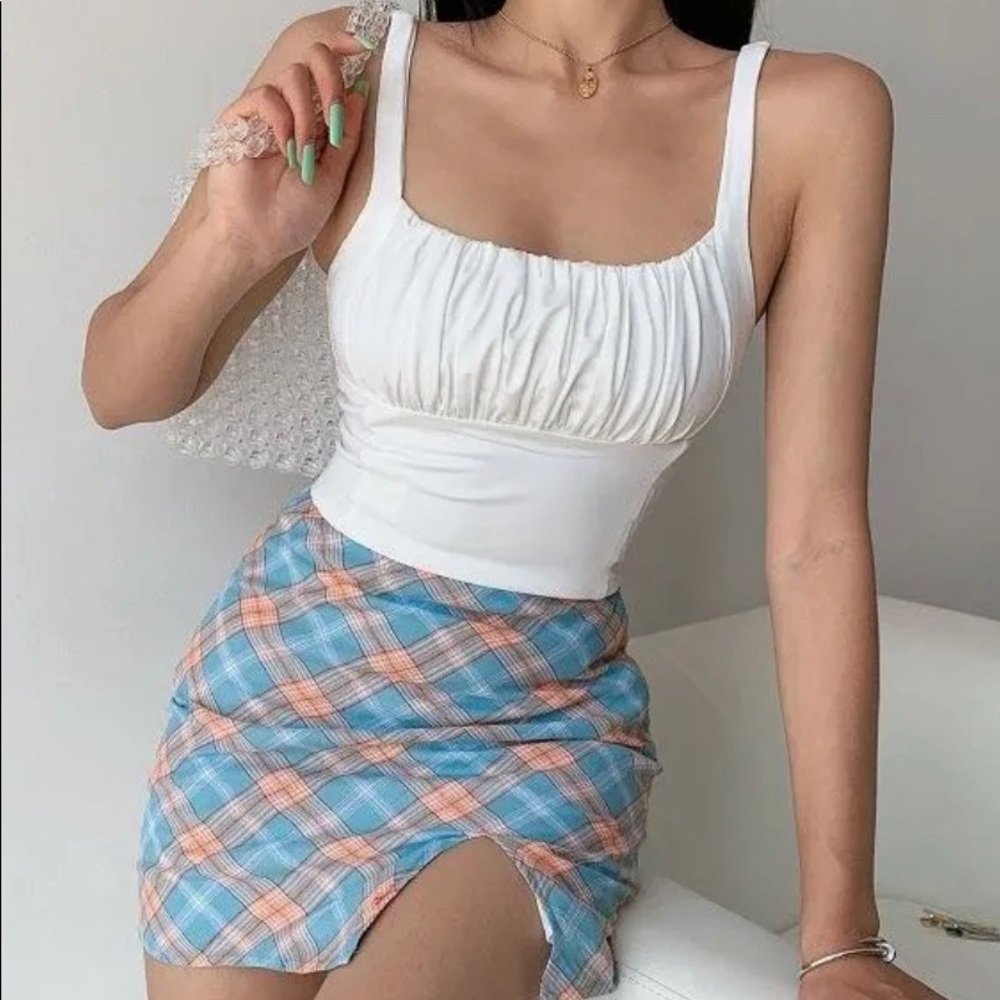 NWT Ruched Cropped Camisole Top